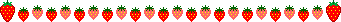 Row of strawberries
