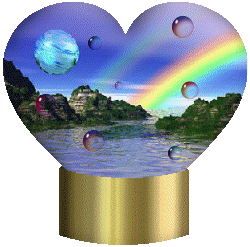 Rainbow snow globe